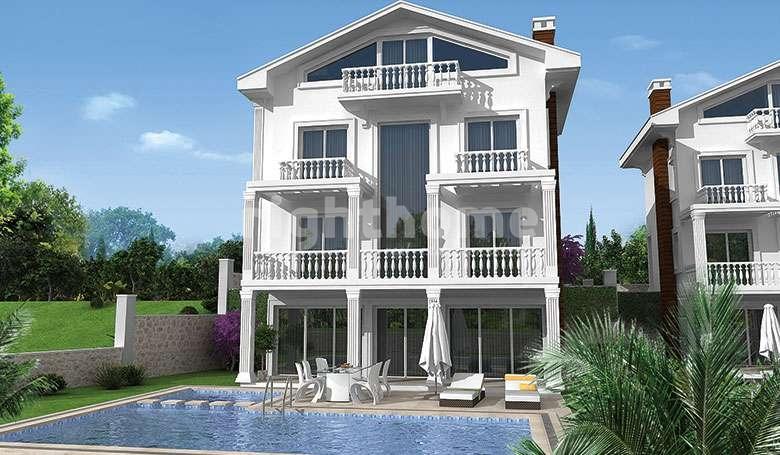 RH 157-White villas solit in Fethiye, Antalya