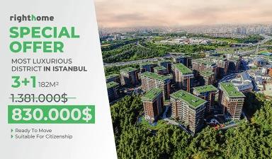 Three room apartment for sale in the most luxurious areas of Istanbul
